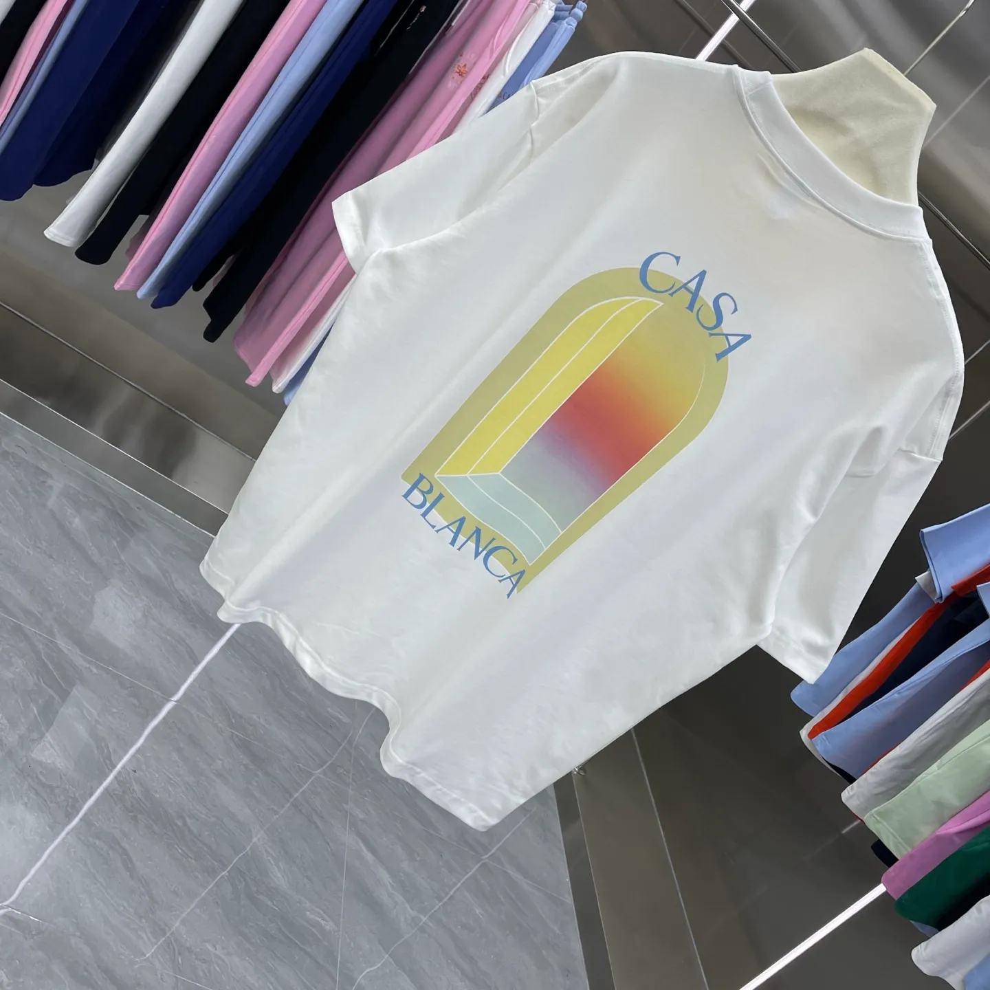 New Arrival Casablanca Classic Series T ～ ， ， 。 ， Classic ， In Stock ！ ：White Black Green Light Green Blue（5 ） Size：S M L XL XXL